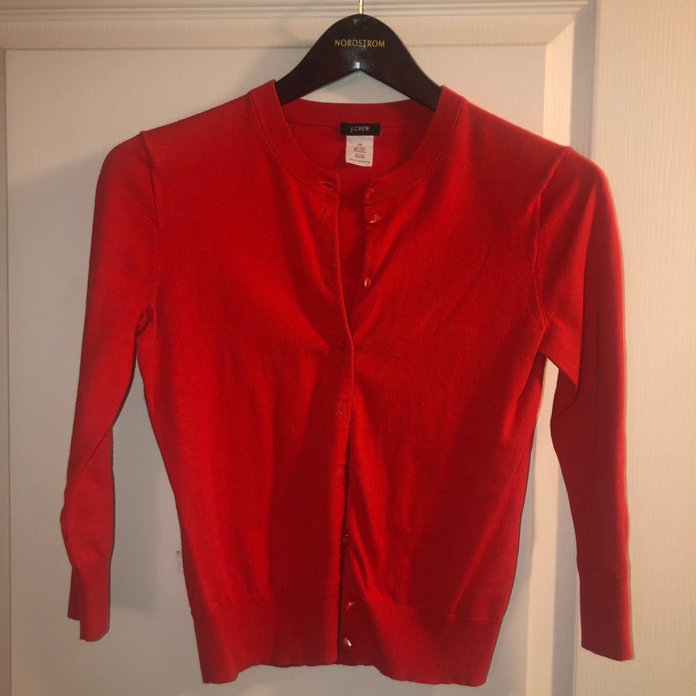 Red Button Down Sweater